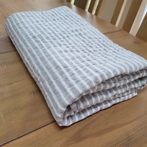 Pottery Barn Kids Montauk Belgian Flax linen toddler/crib quilt